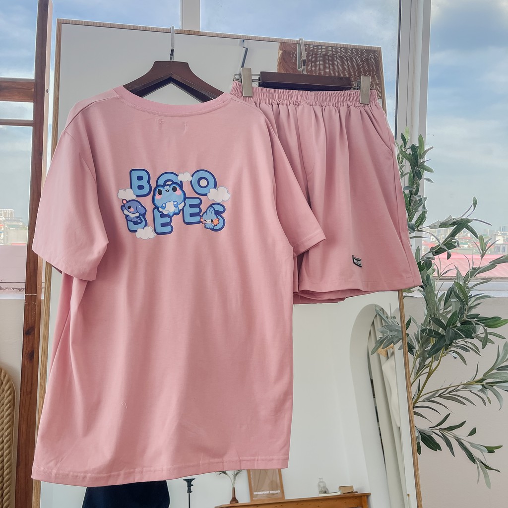 Bộ đồ thun BOOBEE dễ thương nhiều màu form rộng basic - Made by Fiin