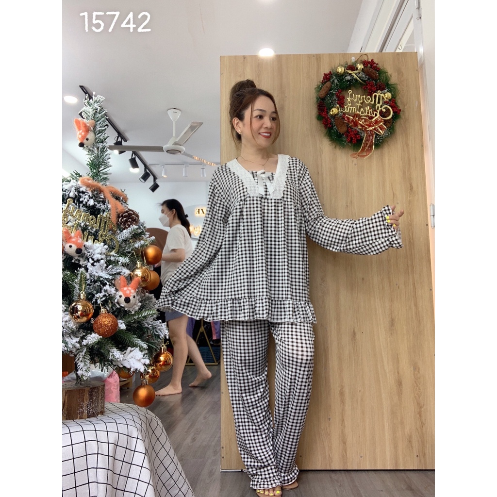 Bộ tiểu thư đồ mặc nhà BIGSIZE tay dài CR SD.B 15742 | WebRaoVat - webraovat.net.vn