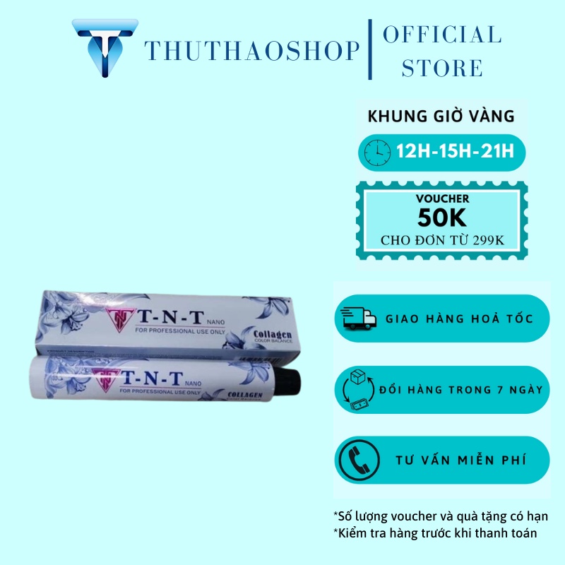 Màu nhuộm TNT nano lên màu chuẩn, bền màu không rát da đầu không amoniac.