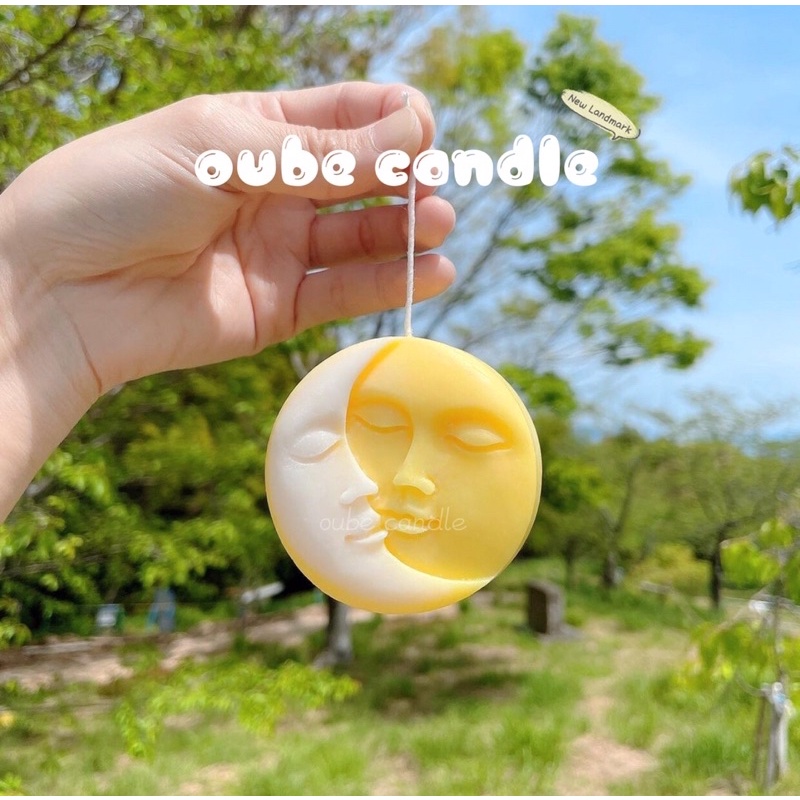 Nến Thơm Cao Cấp Mặt Trăng Ôm Mặt Trời Sun Moon Candle Quà tặng Décor Trang Trí | Oube Candle NT6