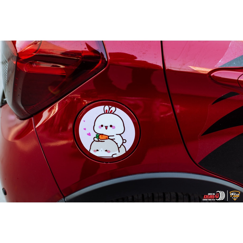 Decal - Tem dán trang trí nắp bình xăng xe Ô Tô