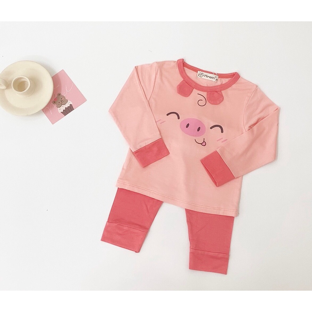 Bộ dài tay họa tiết cho bé chất thun lạnh (mới)