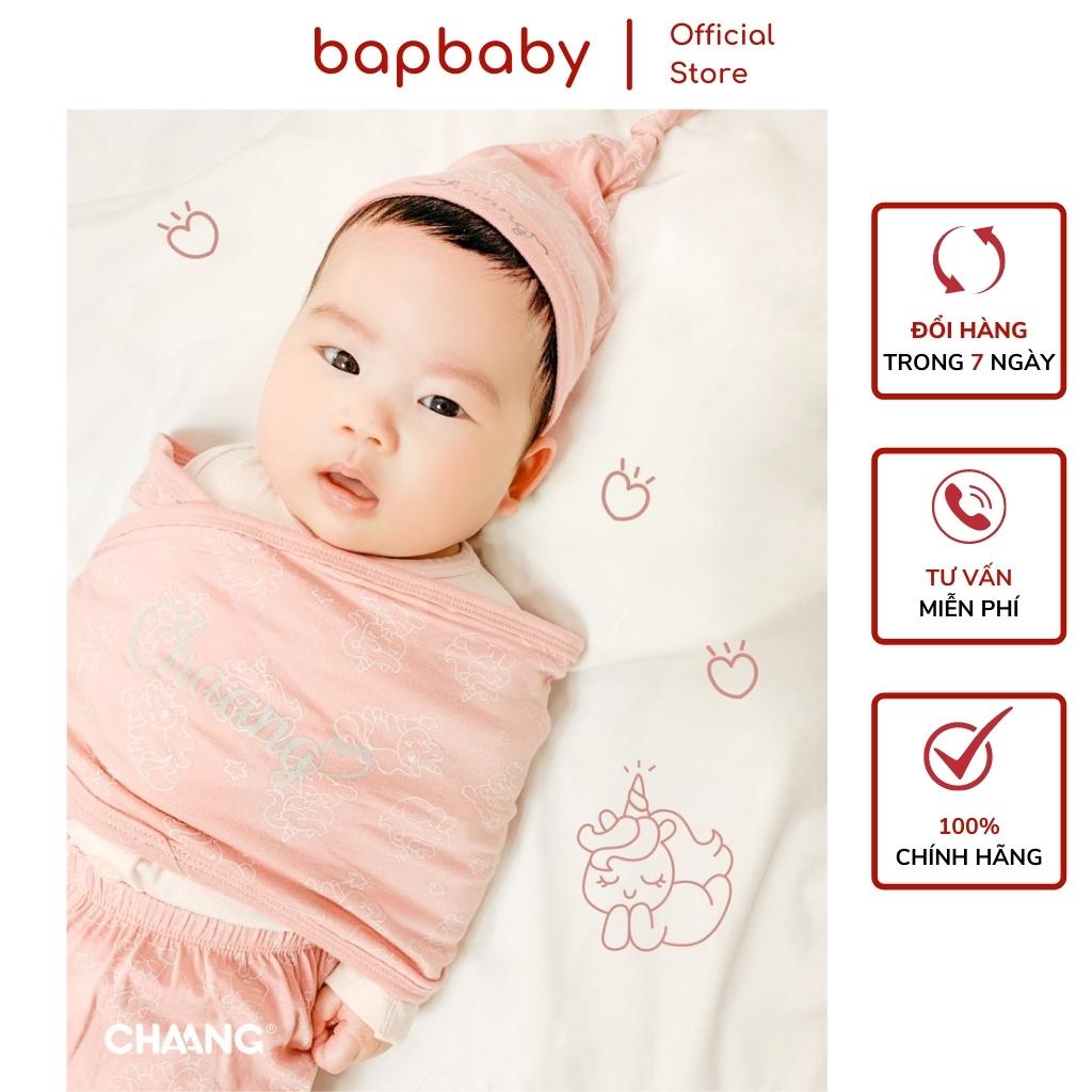 Quấn kén hugme CHAANG cho bé sơ sinh chất vải cotton BST Pony &amp; Dino