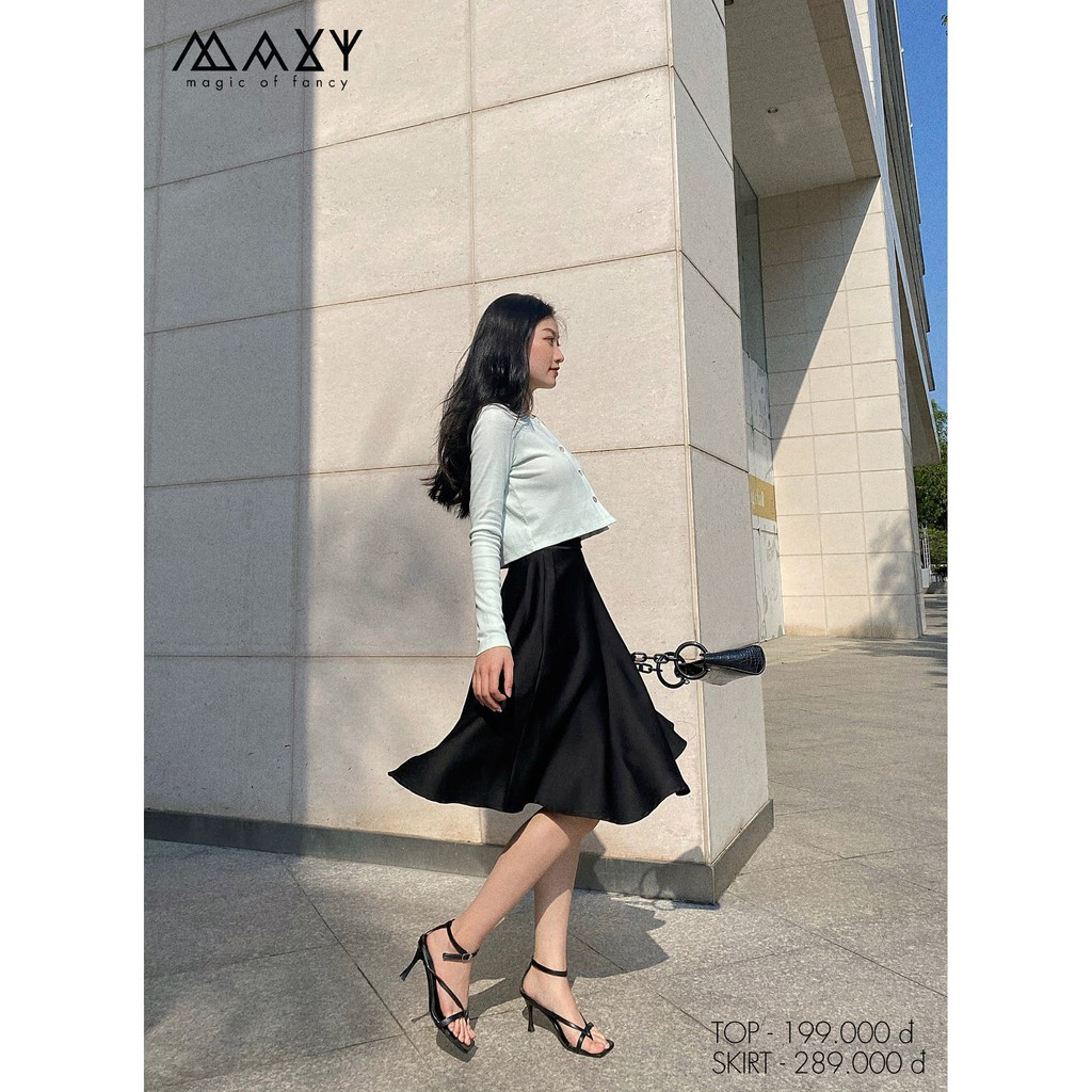 Chân váy chữ a dáng dài bo thun sau lưng a line skirt Maxy workshop | BigBuy360 - bigbuy360.vn