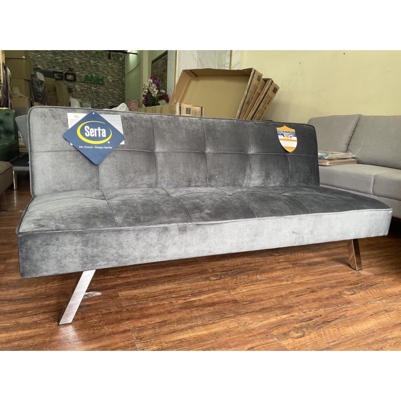 Sofa giường màu đen nhung