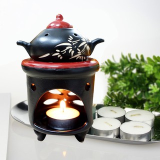 Bếp Xông Tinh Dầu Đốt Bồ Kết Đuổi Muỗi Bát Tràng ( Xông Thảo Dược,Sả Chanh)