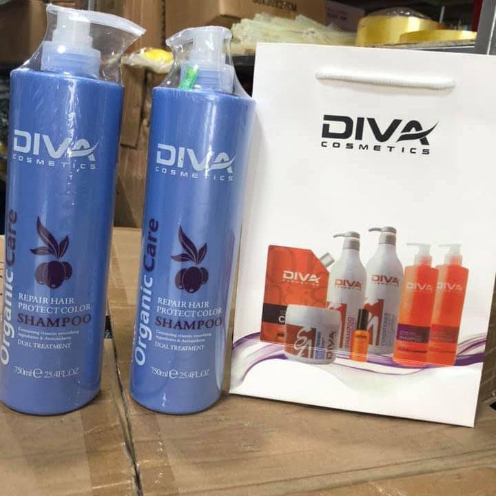 [CHÍNH HÃNG]Cặp Gội Xả Diva Xanh 750ml*2