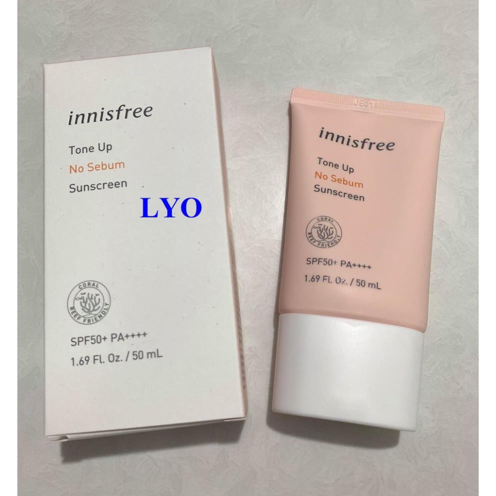 Kem chống nắng Innisfree No Sebum, Long Lasting, Triple Care, Mild, Triple-Shield  Sunscreen SPF 50+/PA++++ 50ml.