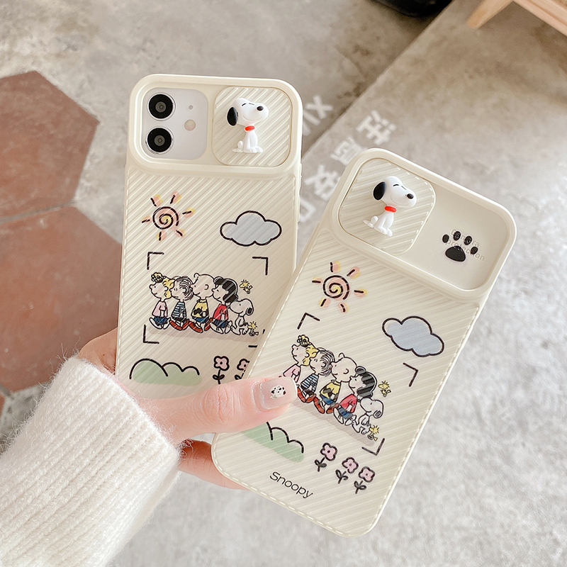 Ốp điện thoại in hình Snoopy có thanh trượt chống sốc dành cho Iphone 12 Pro Max Se2020 11pro Max Ix Xr Xs Max 7 8 Plus | BigBuy360 - bigbuy360.vn