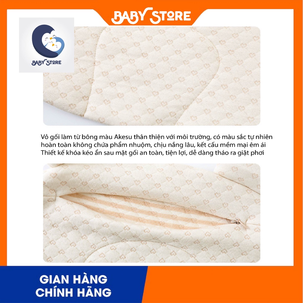 Gối Cao Su Non Chống Méo Đầu Bẹp Đầu Cho Trẻ Sơ Sinh Từ 0-1 Tuổi, Gối Định Hình Chống Lật