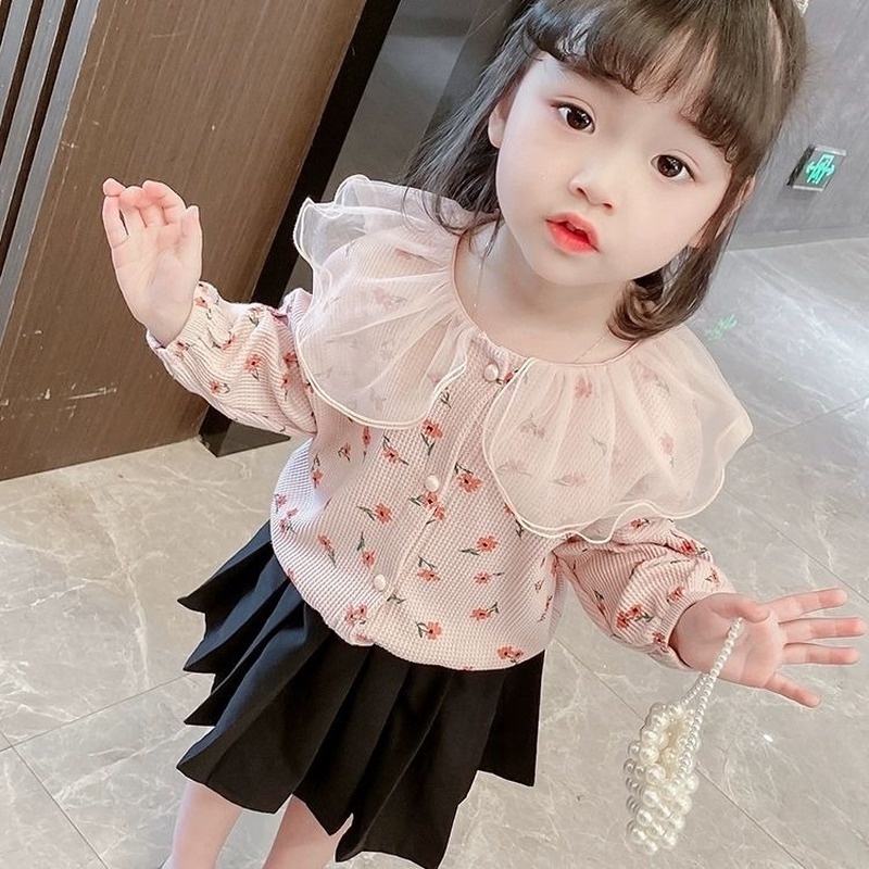 Áo khoác Cardigan phối ren xinh xắn cho bé gái