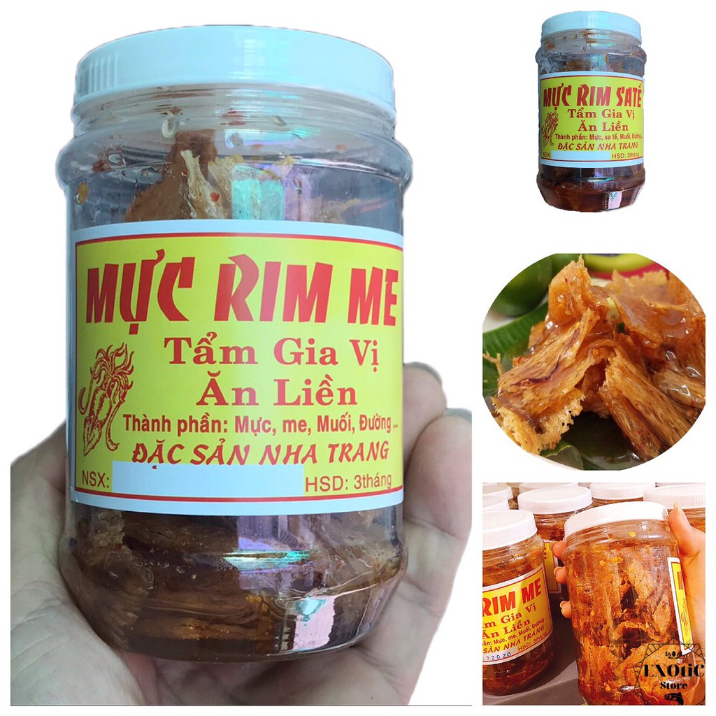 Mực rim me nguyên con /Mực rim sa tế nguyên con hũ 150gram - ăn vặt Nha Trang | BigBuy360 - bigbuy360.vn