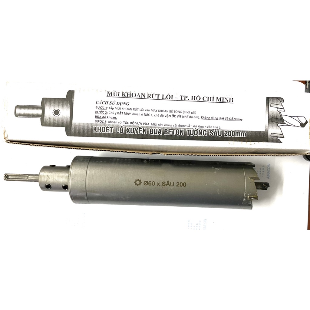 Mũi Khoan Rút Lõi Tiết Kiệm Thời Gian 60*200mm