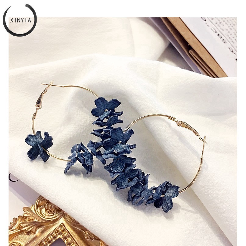 Khuyên Tai Phối Hình Hoa Xinh Xắn Nhiều Màu Cho Nữ