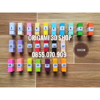 Giấy Ori 3D cắt sẵn (1 cọc 96 mảnh xếp)