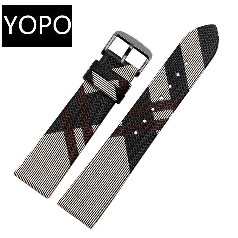 Dây Đeo Đồng Hồ BURBERRY BU19384 Bằng Da Thật Thời Trang Cho Nam Và Nữ