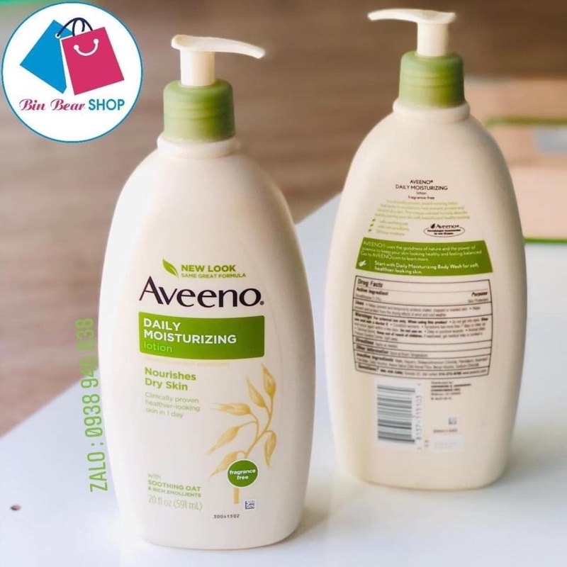 Lotion Dưỡng Da Aveeno Daily Moisturizing Chai 591g Của Mỹ