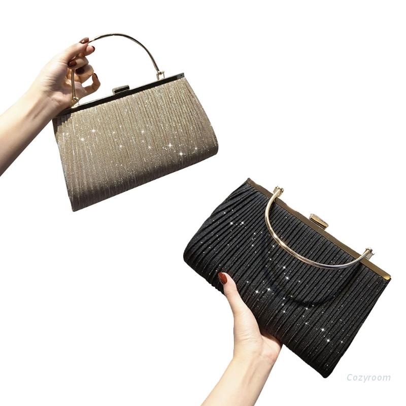 Túi đeo chéo đính kim tuyến lấp lánh thời trang sành điệu