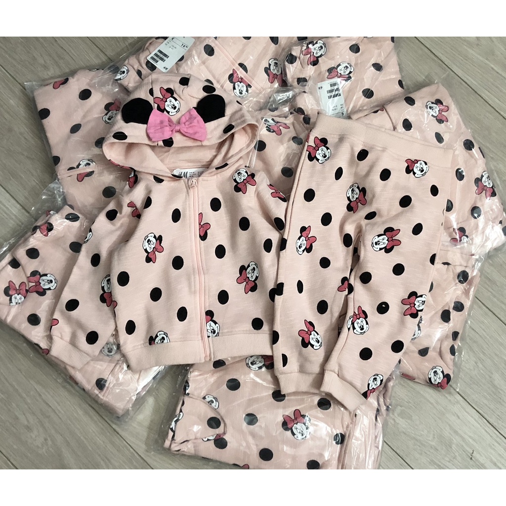 Bộ dài tay bé gái - Bộ khoác nỉ Mickey HM cho bé trai bé gái size 1-6t