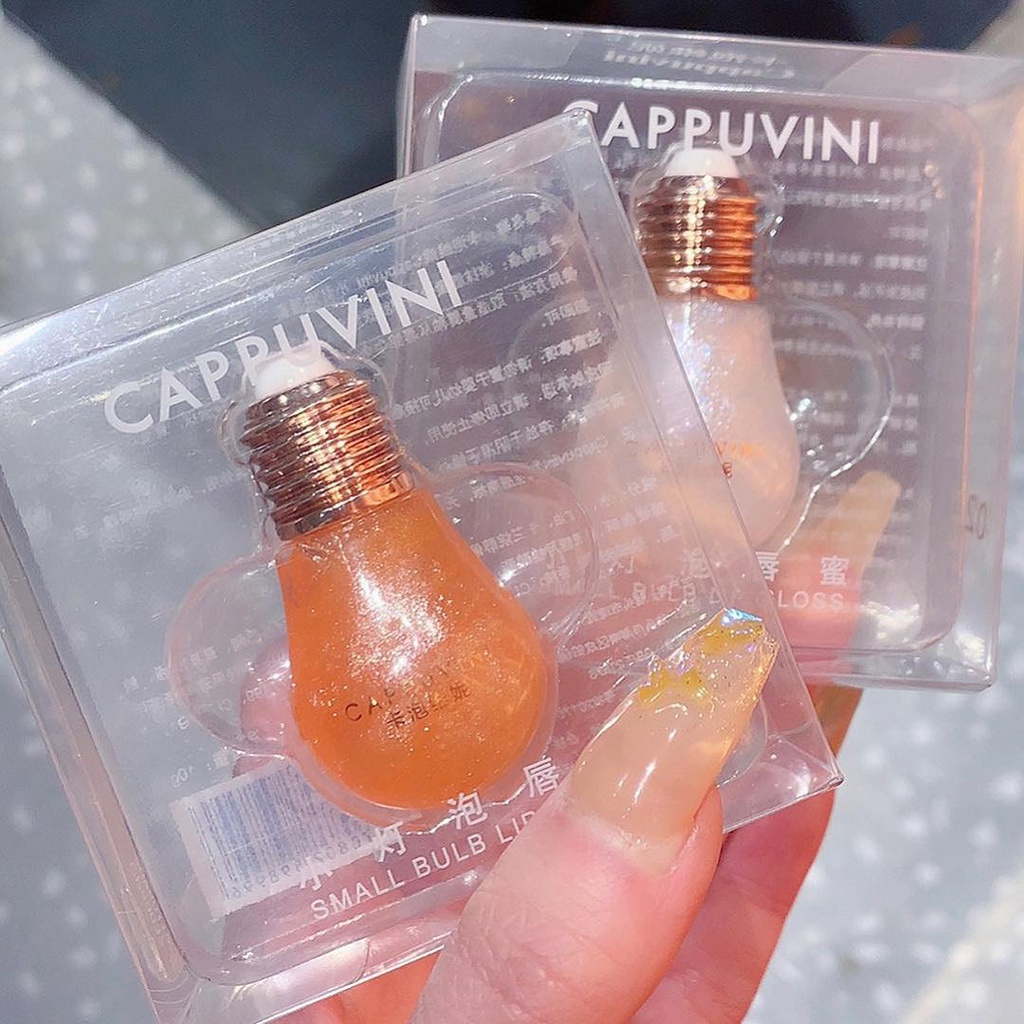 Son Bóng Cappuvini Bóng Đèn Dưỡng Ẩm Lấp Lánh Siêu Đáng Yêu Hàng Nội Địa Trung