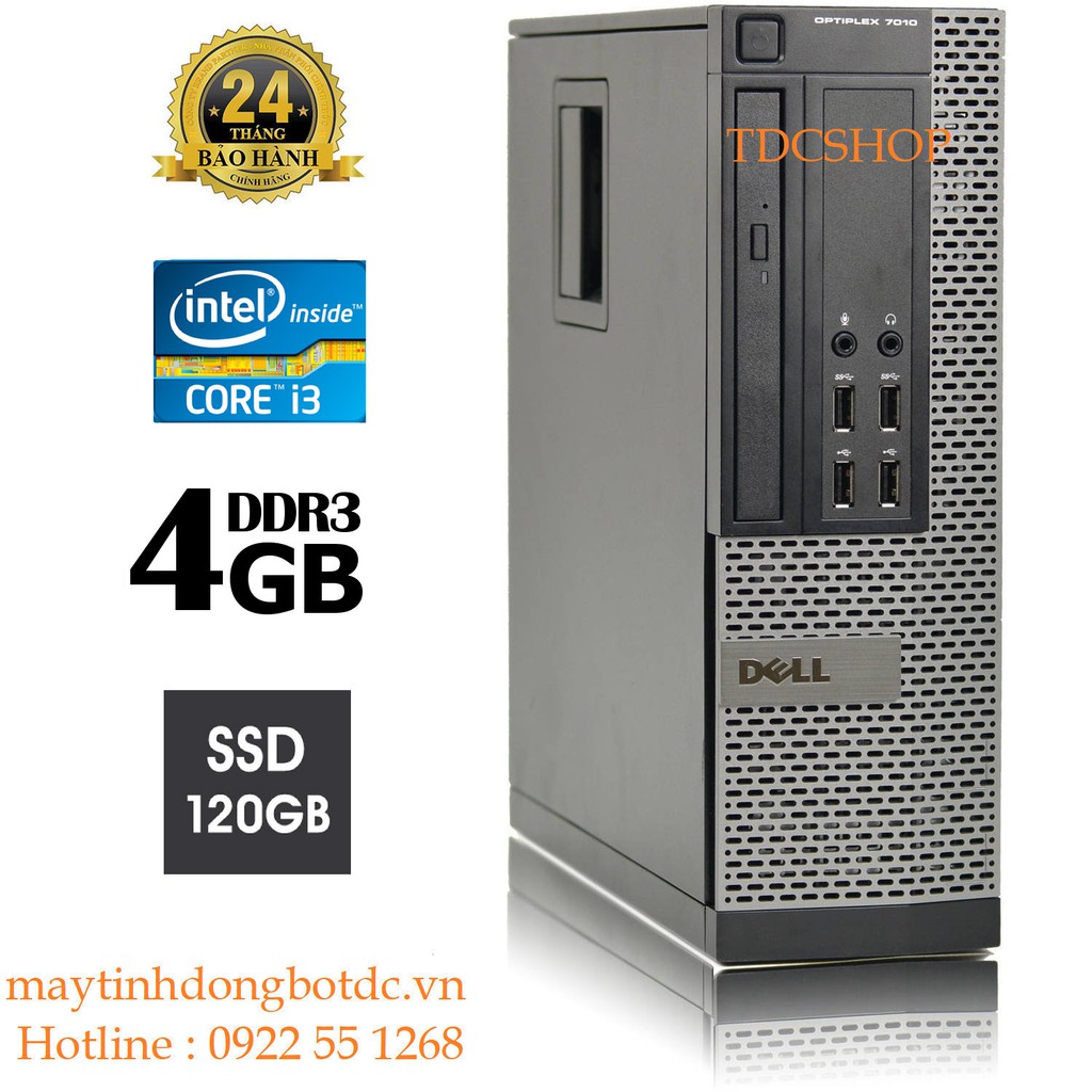 Máy tính để bàn Dell Optiplex 7010 Intel Core i3 3220, Ram 4GB,ổ cứng ssd 120gb. Tặng usb thu wifi. Hàng Nhập Khẩu | BigBuy360 - bigbuy360.vn