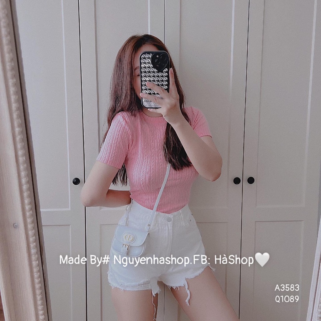 Áo nữ cổ tròn chất thừng nhiều màu