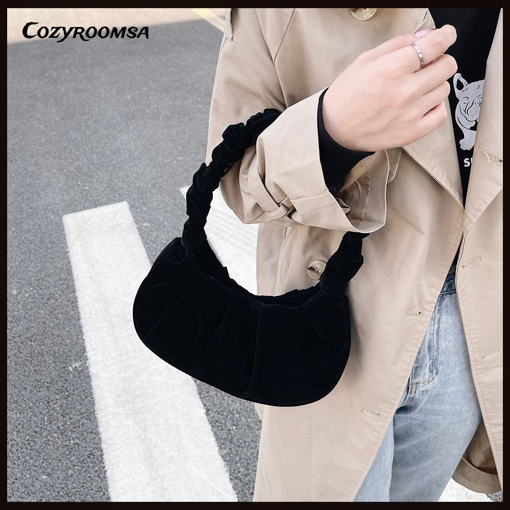 Túi xách lông nhung màu sắc thanh lịch cho phái nữ