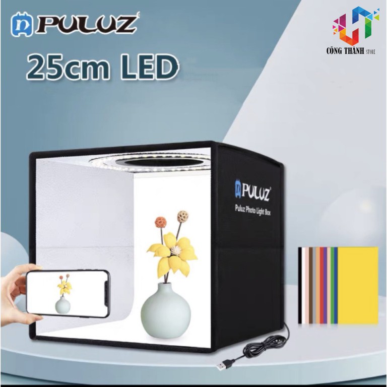 HỘP CHỤP ẢNH SẢN PHẨM PULUZ SZ 25*25 MÀU ĐEN