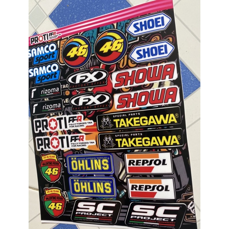 Sét tem logo samco 46 shoei