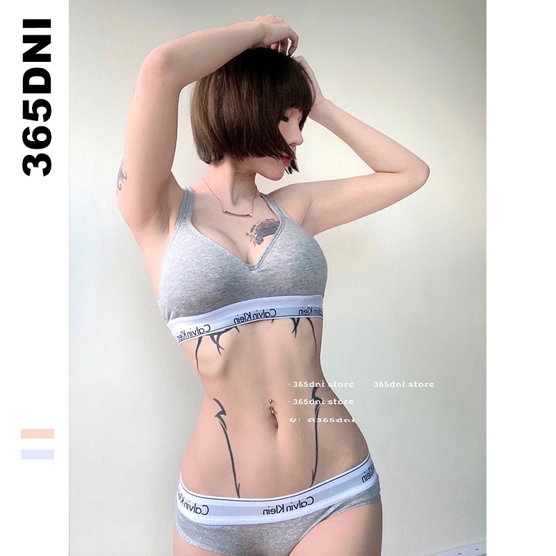 Áo Ngực Thể Thao Nâng Ngực + Quần Lót COTTON Dây Chéo Lưng Hiện Đại