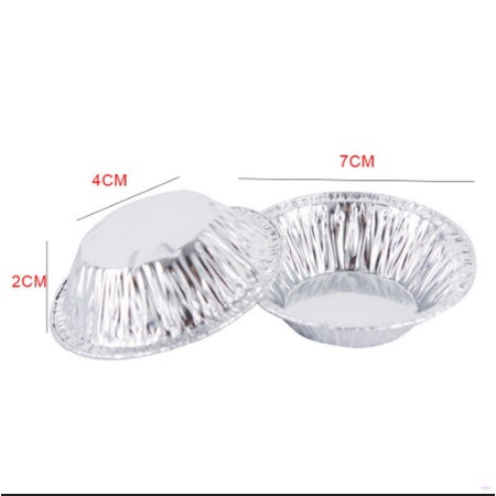 Set 100 Cốc Lá Nhôm Dùng Để Làm Bánh Tart Đa Năng
