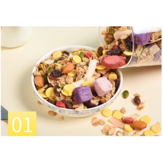 Ngũ cốc mix sữa chua sấy - túi Zip 400g