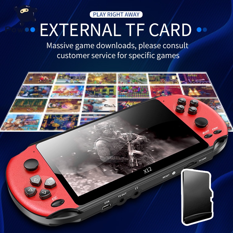 Powkiddy Máy Chơi game Cầm Tay 5.1-inch x12 Phong Cách retro | BigBuy360 - bigbuy360.vn