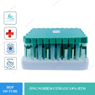 Ống nghiệm kháng đông CITRATE 2ml HTM hộp 100 tube