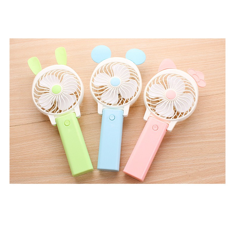 Quạt Mini Tai Gấu Cầm Tay Cao Cấp V1