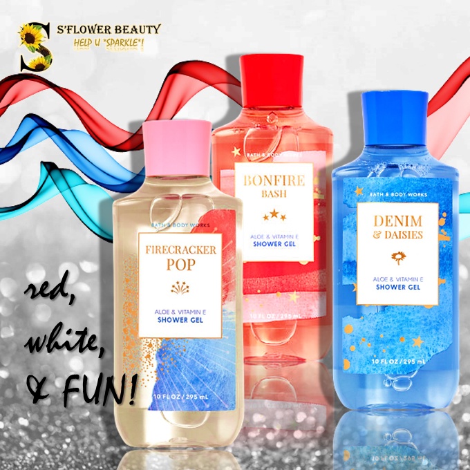 Gel Tắm Nước Hoa Bath &amp; Body Works Shower Gel - Firecracker POP | Bonfire Bash | Denim &amp; Daisies