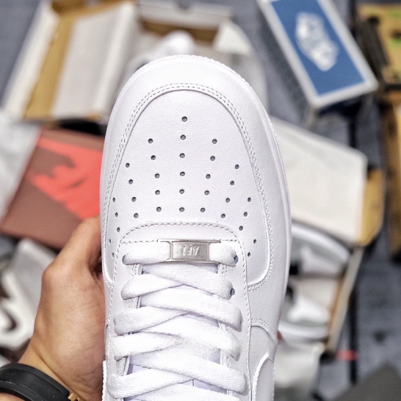 Giày sneaker nam nữ Air Force 1, Sneaker AF1 trắng chuẩn SC Trung, dễ phối đồ, tặng box bảo vệ