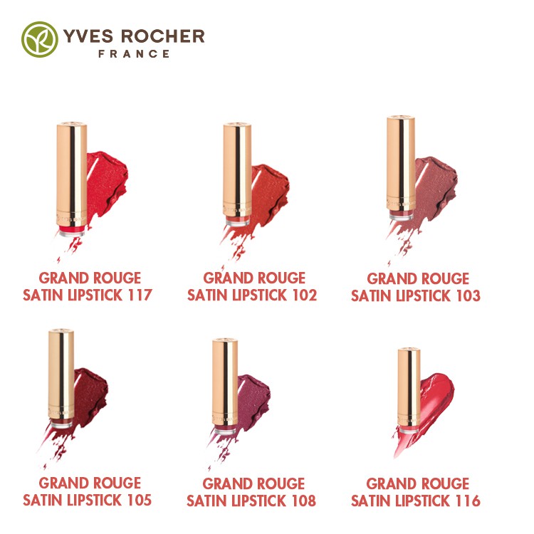 [Date:04/2022] Son lì Yves Rocher Grand Rouge Lipstick Satin 118 Bright Red 3.7g | BigBuy360 - bigbuy360.vn