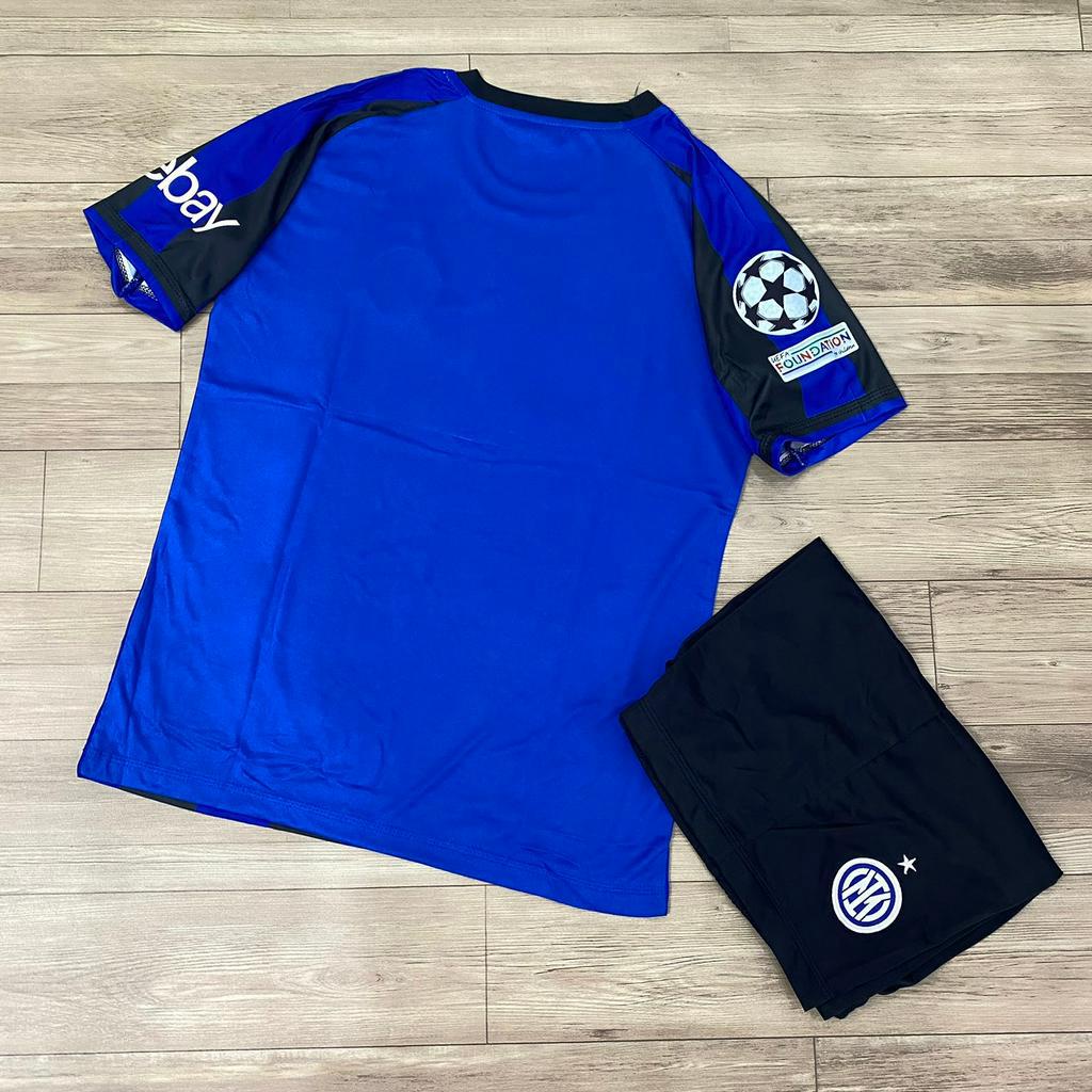 Bộ quần áo đá banh CLB Inter Milan xanh sọc sân nhà 2023 FLG CUP C1, ebay