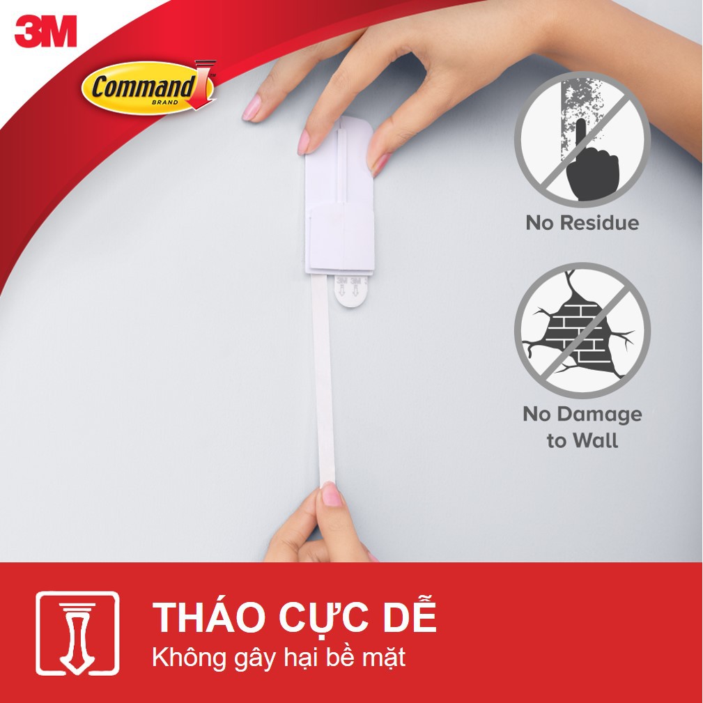 Móc dán tường Jumbo Command 3M chịu lực 3.4kg -bám cực chắc, tháo cực dễ 17004ES