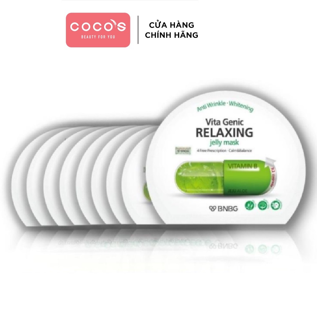 Combo 10 Mặt Nạ Thư Giản Và Phục Hồi Da BNBG Vita Genic Relaxing Jelly Mask  30ml x