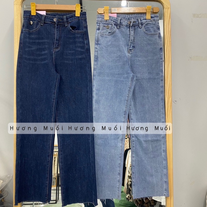 Quần jeans ống đứng cạp cao - mã 3691 ảnh thật Hương Muối | BigBuy360 - bigbuy360.vn