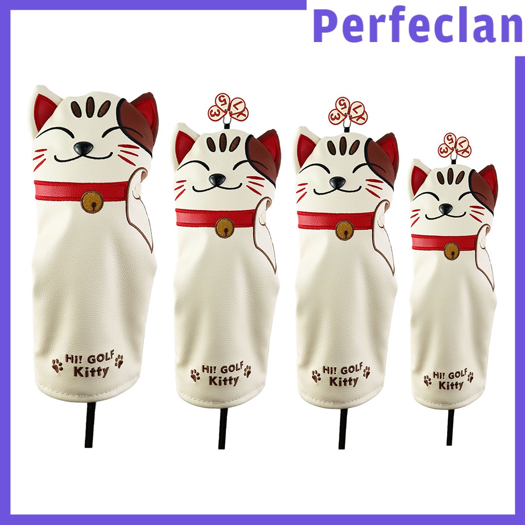 Bộ 4 Bọc Đầu Gậy Đánh Golf Họa Tiết Hoạt Hình Dễ Thương