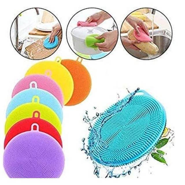 Miếng Rửa Chén Silicone / Cao Su Chống Vi Khuẩn Đa Năng