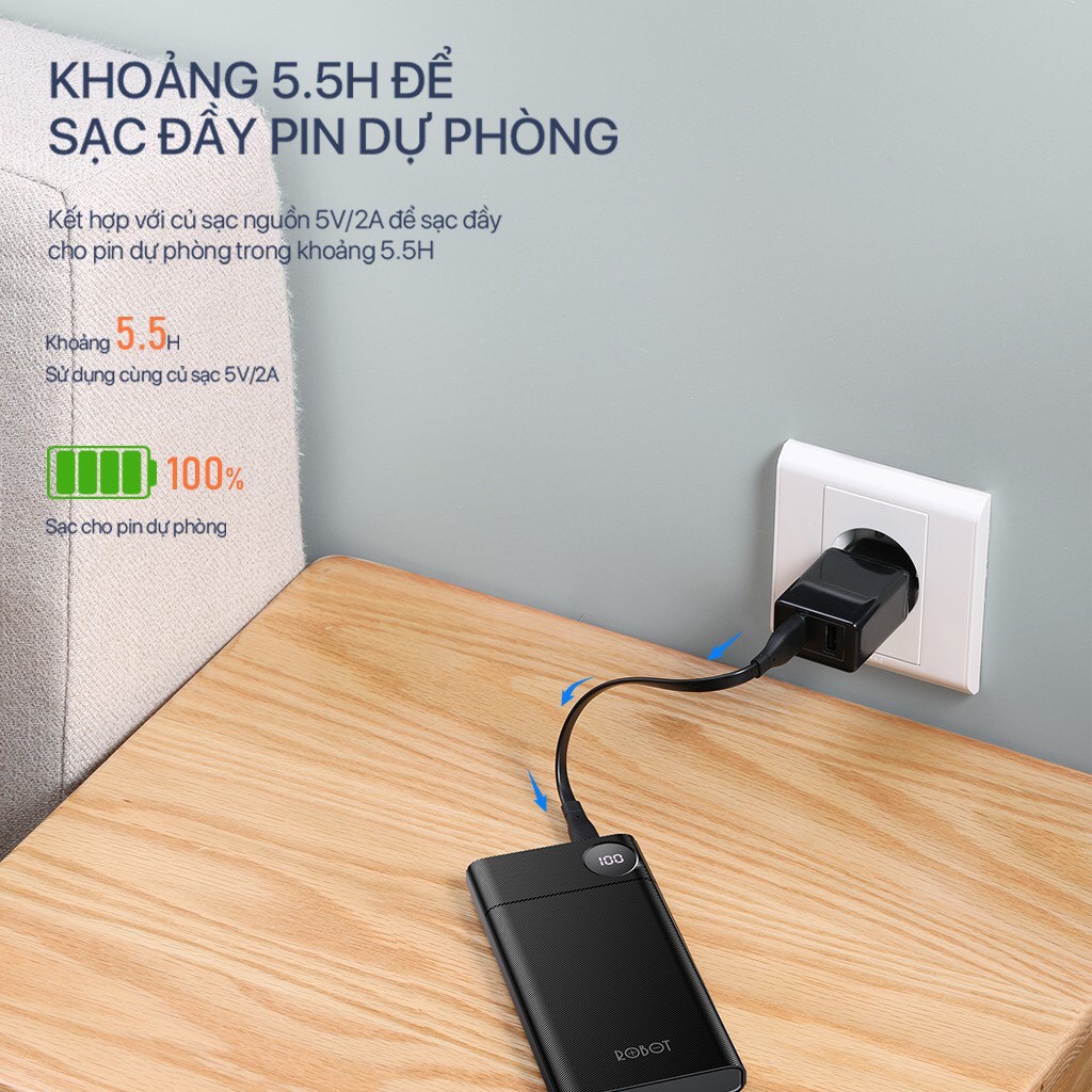 Pin Sạc Dự Phòng 10.000mAh ACOME 10000mAh Tương Thích Với Thiết Bị iOs Và Android - BẢO HÀNH 1 ĐỔI 1 CHÍNH HÃNG