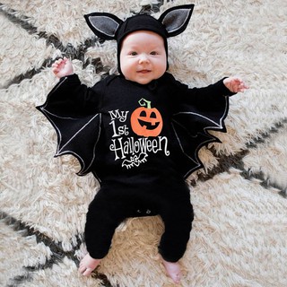 NEW Bộ Áo Liền Quần + Mũ Hóa Trang Halloween 2020 Cho Bé