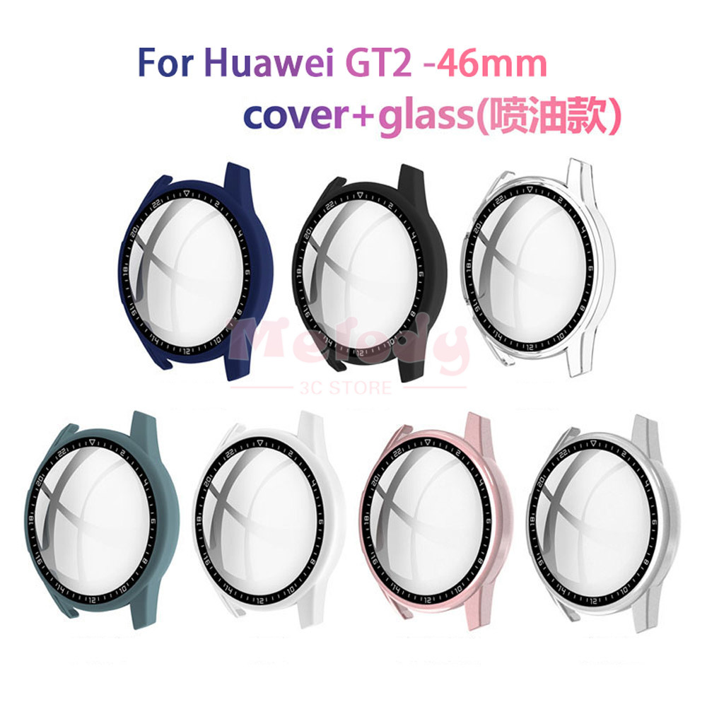 Bộ Ốp Lưng Và Kính Cường Lực 2 Trong 1 Cho Huawei Watch Gt2 Gt2 46mm