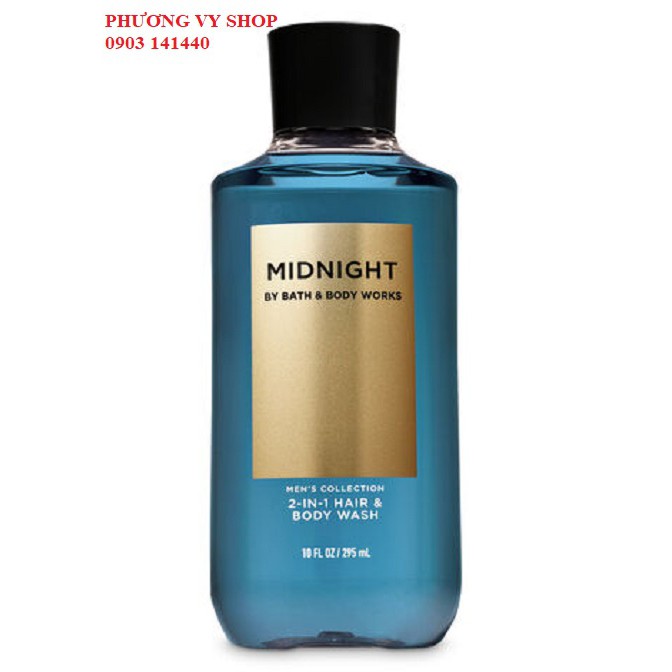 Gel tắm gội 2 in 1 BBW MIDNIGHT dành cho nam