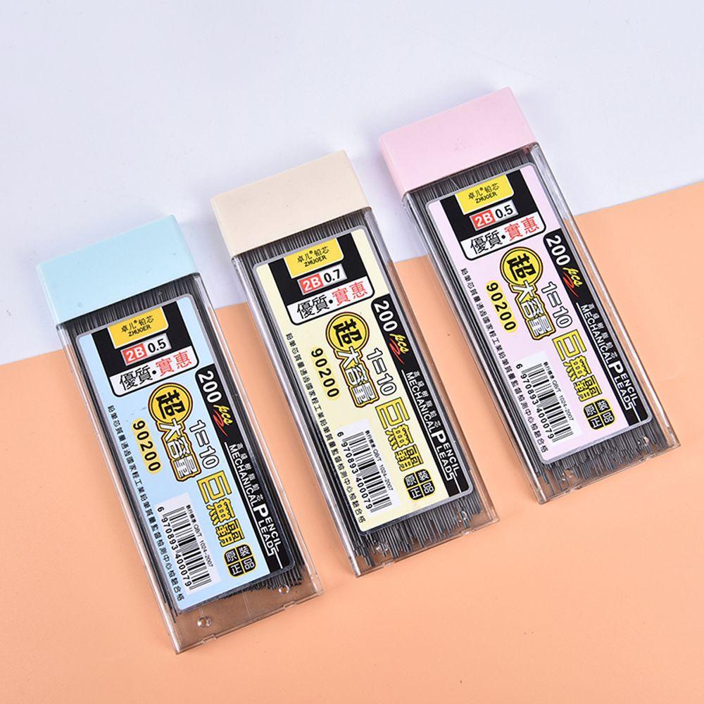 Hộp 200 Ruột Bút Chì 2B Thay Thế Tiện Dụng Cho Học Sinh