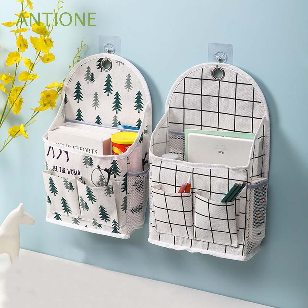 Túi đựng đồ treo tường bằng vải lanh đa năng treo đâu cũng tiện
